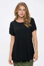 Hit Button Short Sleeve Top | Mixtshop LLC