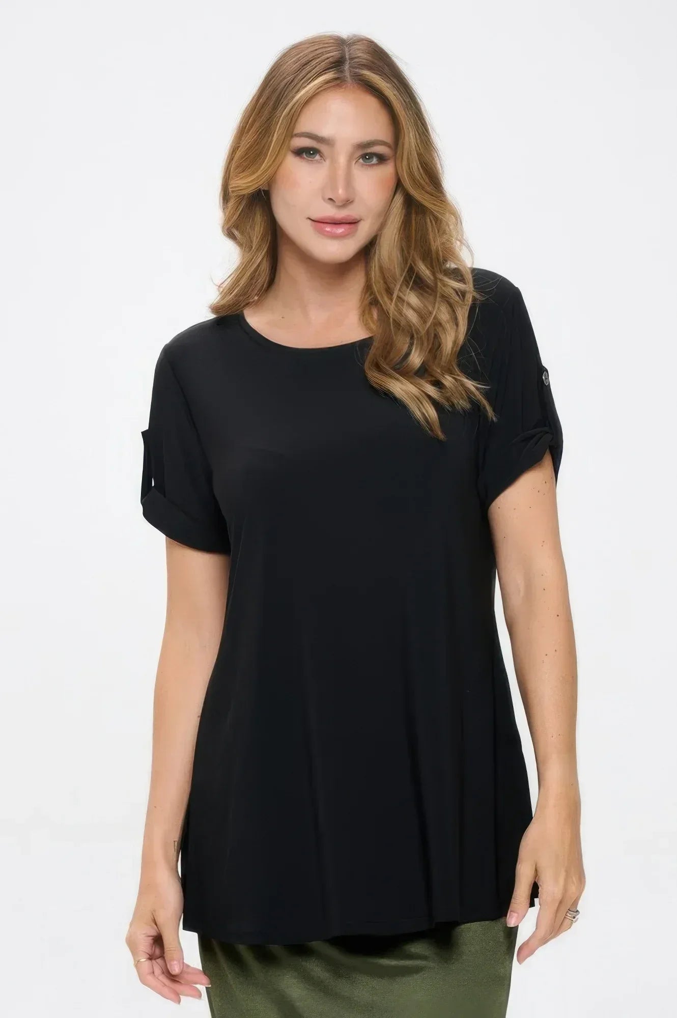 Hit Button Short Sleeve Top | Mixtshop LLC