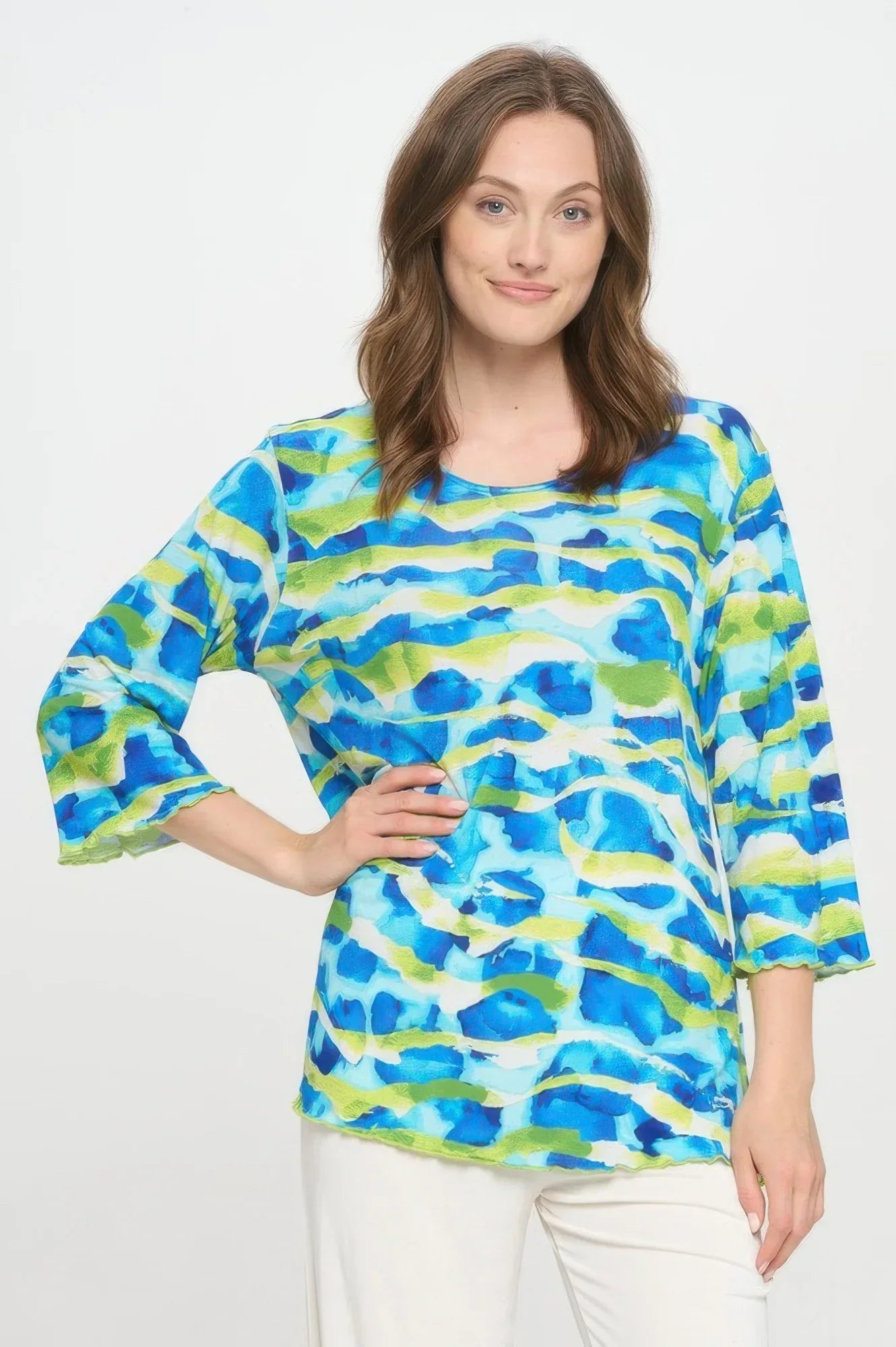 Print Hit Merrow Top | Mixtshop LLC Main image