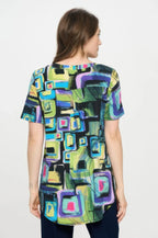 Short Sleeve V-neck Notch Top | Mixtshop LLC
