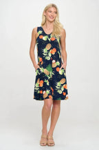 Bns V-neck Bias Pocket Tank Dress | Mixtshop LLC
