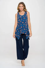 Plus Size Hit Shark Bite Hem Tank | Mixtshop LLC