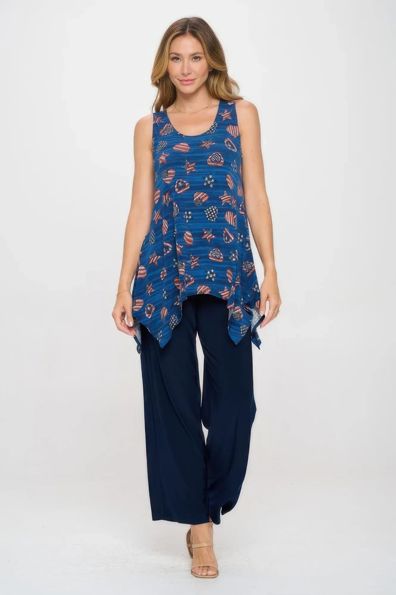 Plus Size Hit Shark Bite Hem Tank | Mixtshop LLC