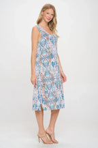 Hit V-neck Midi Tank Dress With Side Slit | Mixtshop LLC