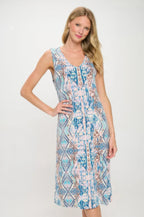 Hit V-neck Midi Tank Dress With Side Slit | Mixtshop LLC