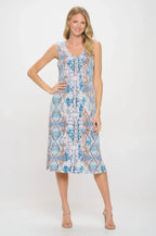 Hit V-neck Midi Tank Dress With Side Slit | Mixtshop LLC