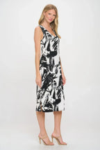 Hit V-neck Midi Tank Dress With Side Slit | Mixtshop LLC