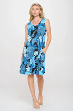 Hit V-neck Bias Pocket Tank Dress | Mixtshop LLC