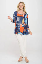 Hit V-neck Band Top W/vent | Mixtshop LLC