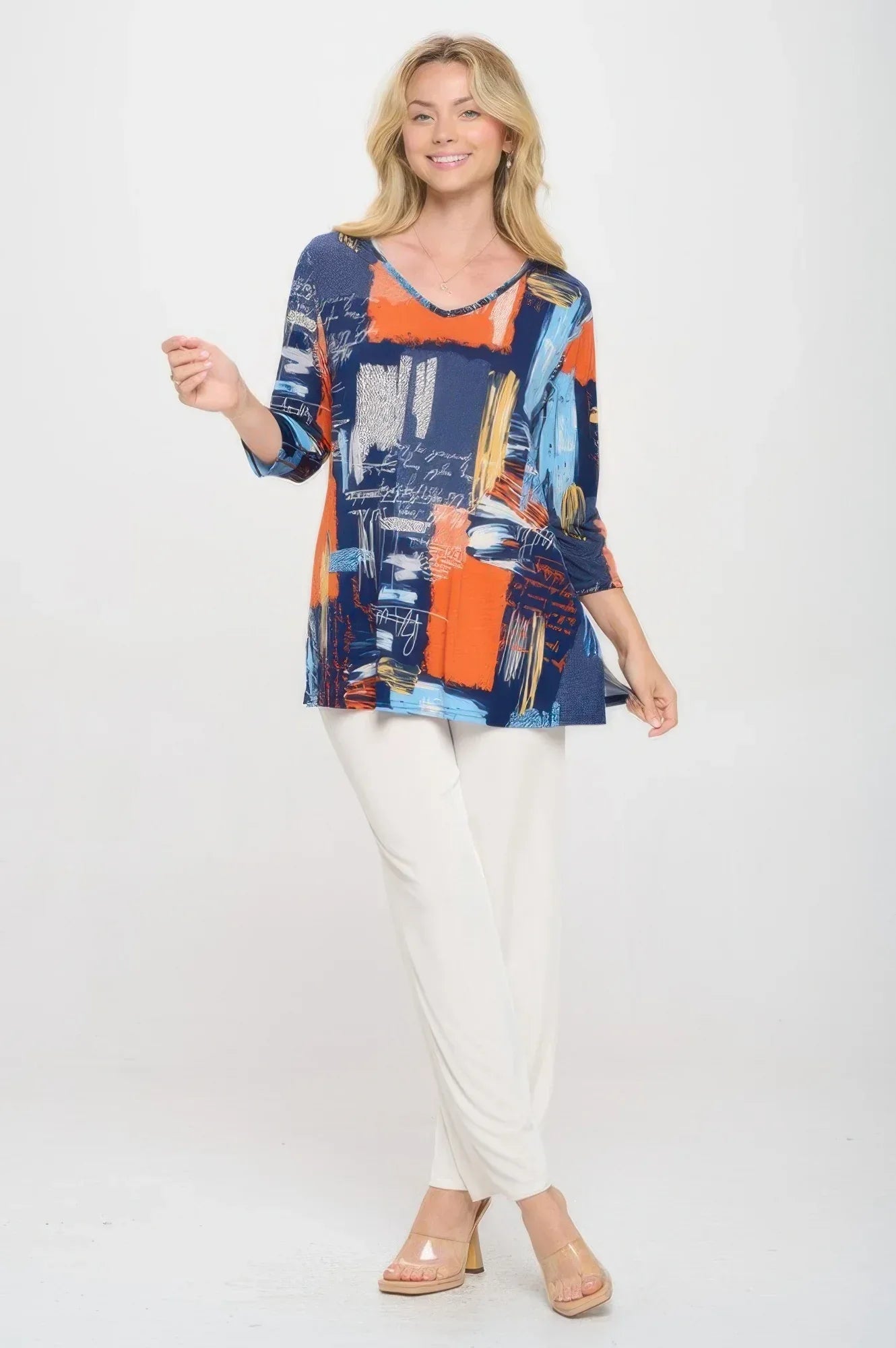 Hit V-neck Band Top W/vent | Mixtshop LLC