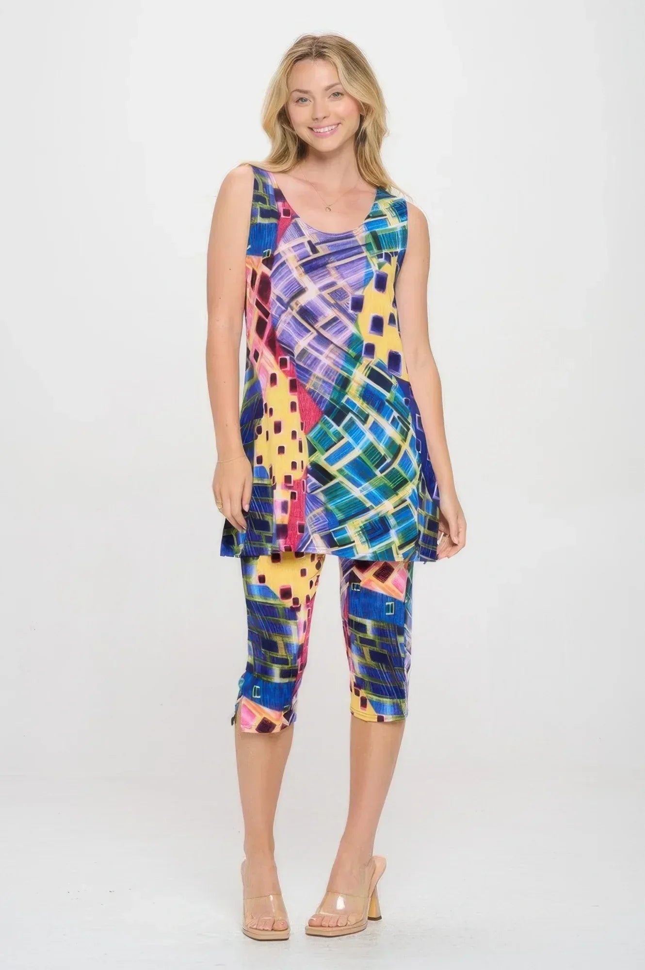 Bns Tank Capri Pants Set | Mixtshop LLC Main image