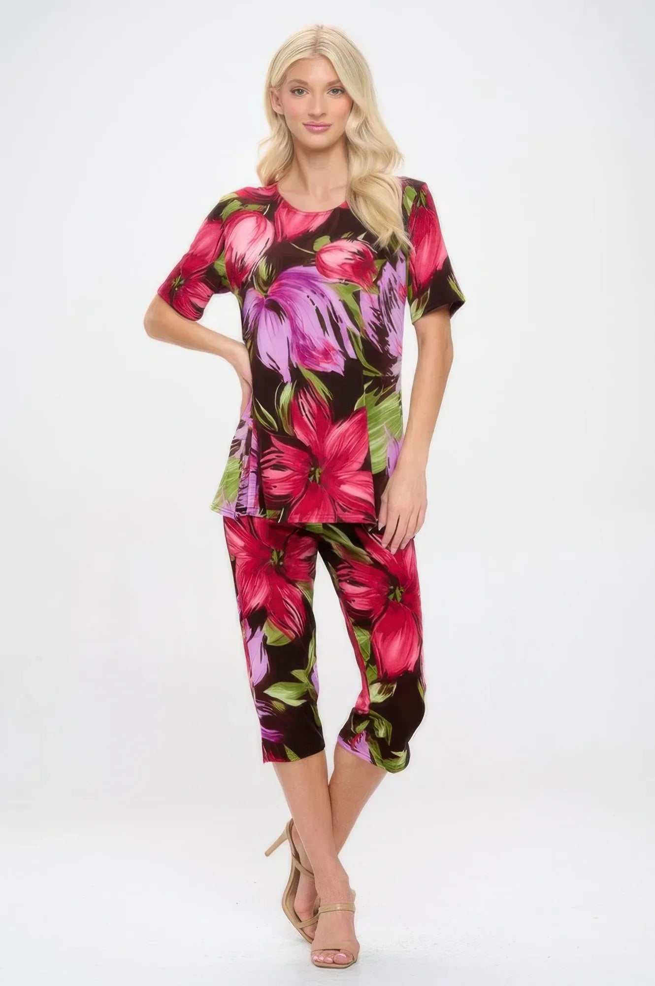 Print Bns Capri Pants Set | Mixtshop LLC