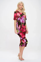 Print Bns Capri Pants Set | Mixtshop LLC