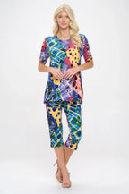 Print Bns Capri Pants Set | Mixtshop LLC