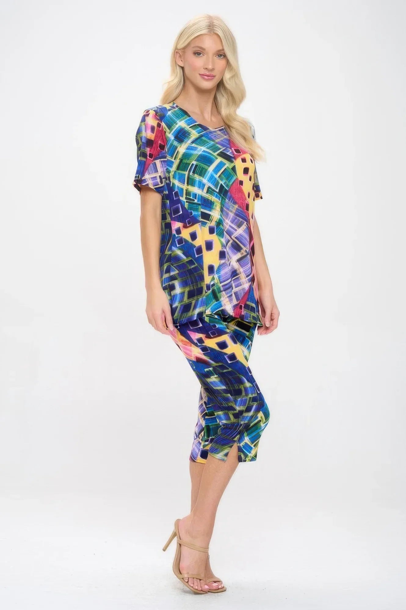 Print Bns Capri Pants Set | Mixtshop LLC