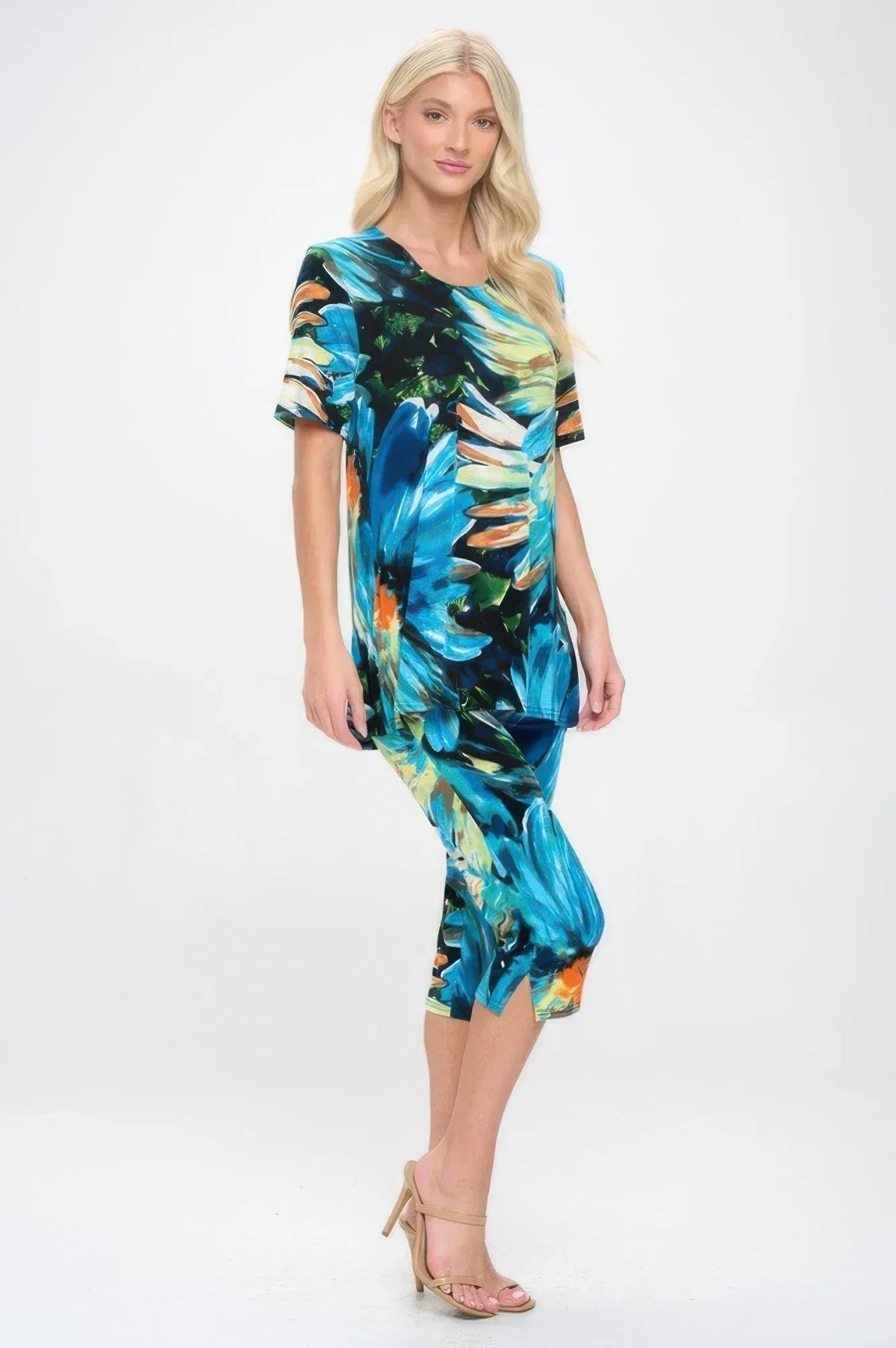 Print Bns Capri Pants Set | Mixtshop LLC
