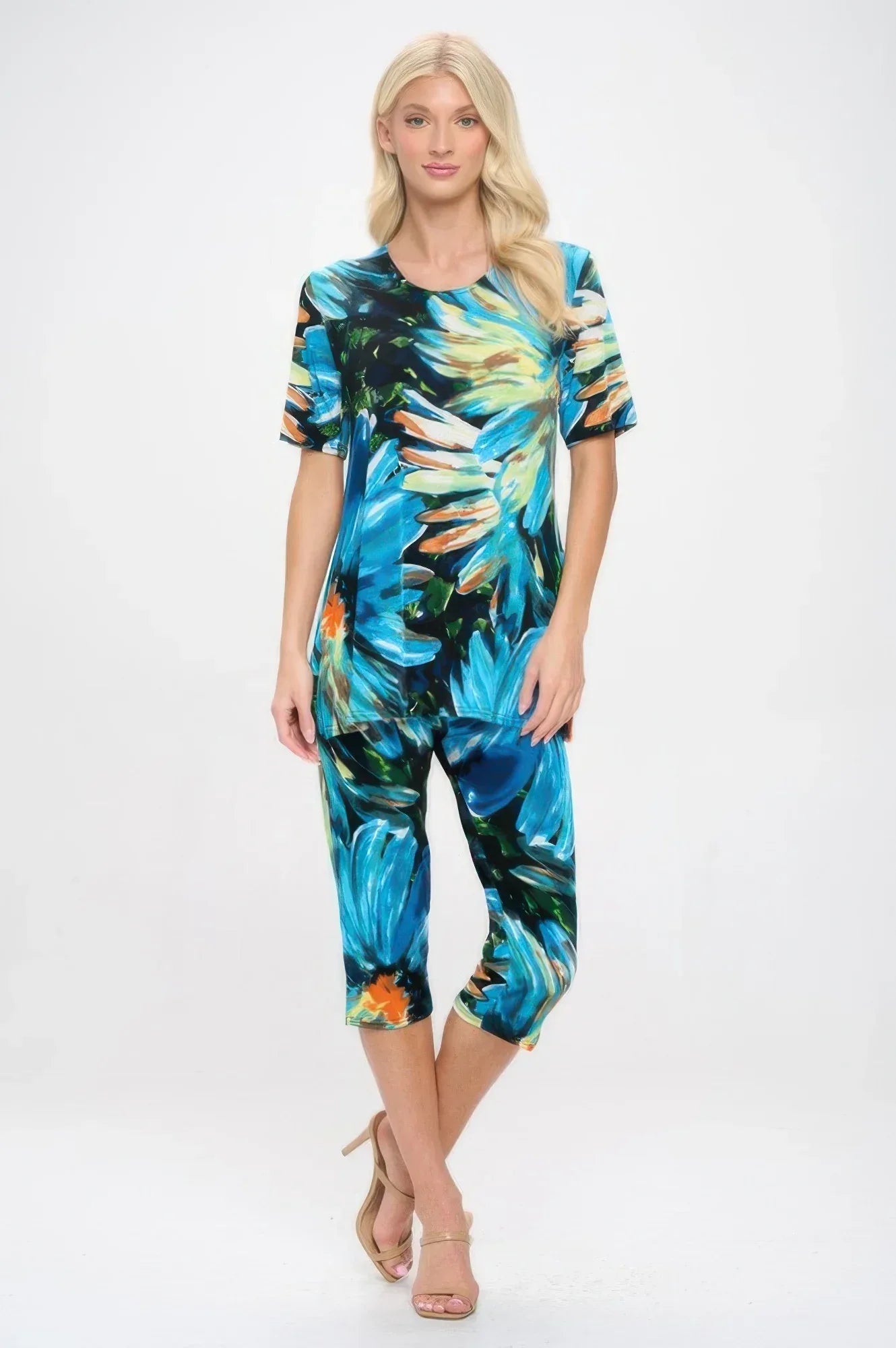 Print Bns Capri Pants Set | Mixtshop LLC