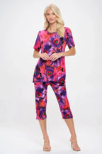 Print Bns Capri Pants Set | Mixtshop LLC