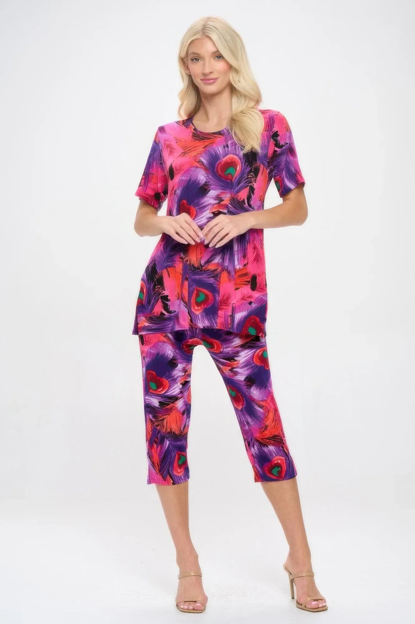 Print Bns Capri Pants Set | Mixtshop LLC