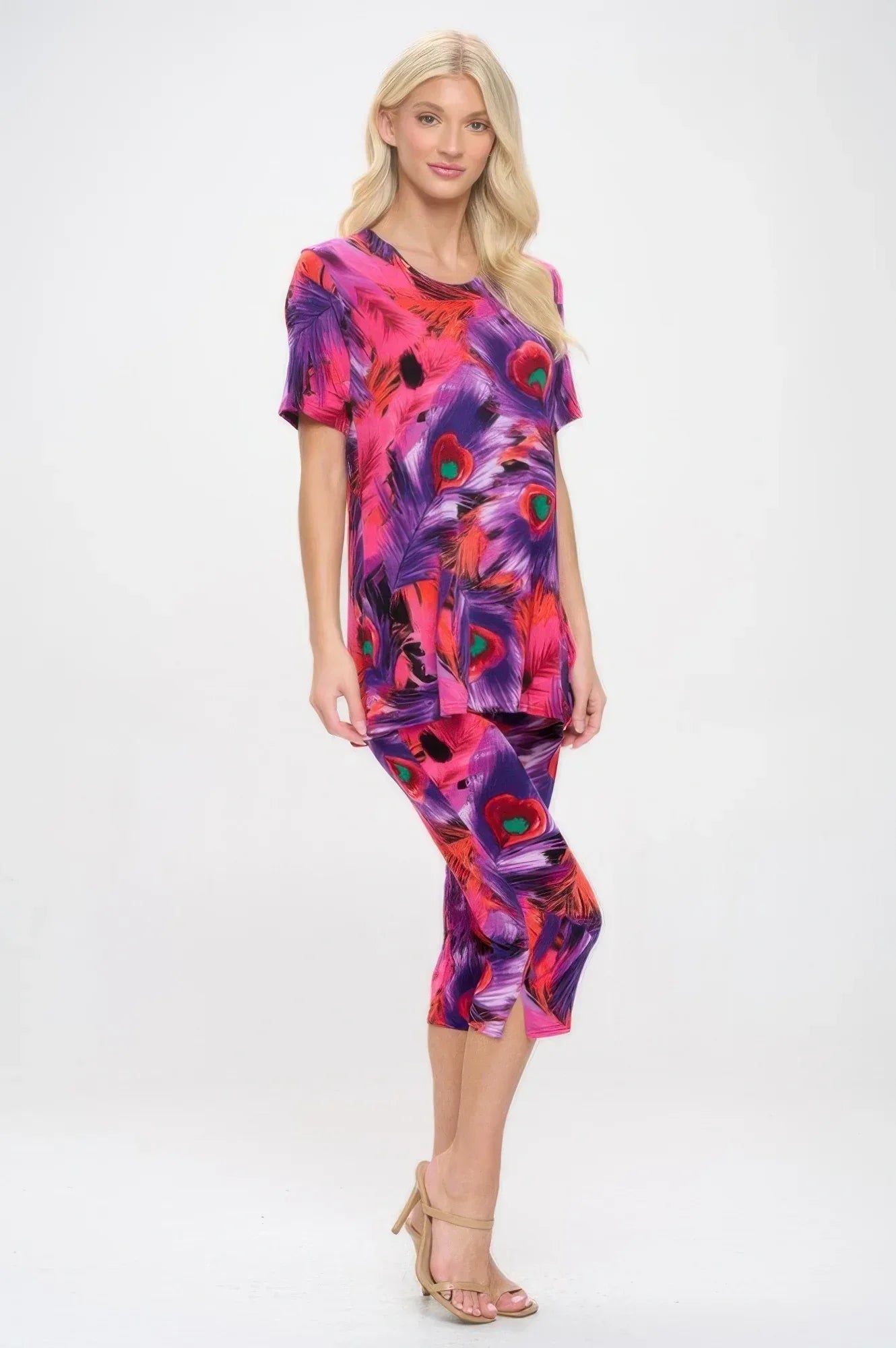 Print Bns Capri Pants Set | Mixtshop LLC