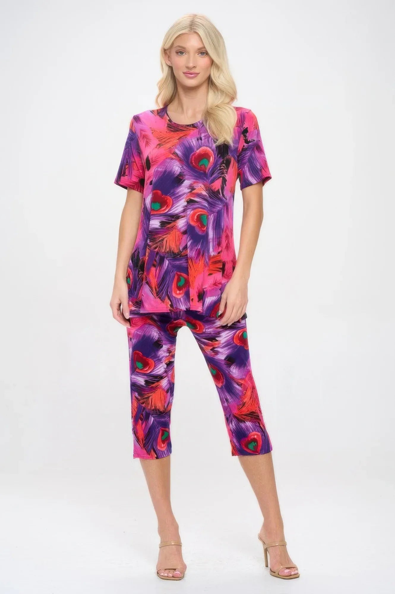 Print Bns Capri Pants Set | Mixtshop LLC