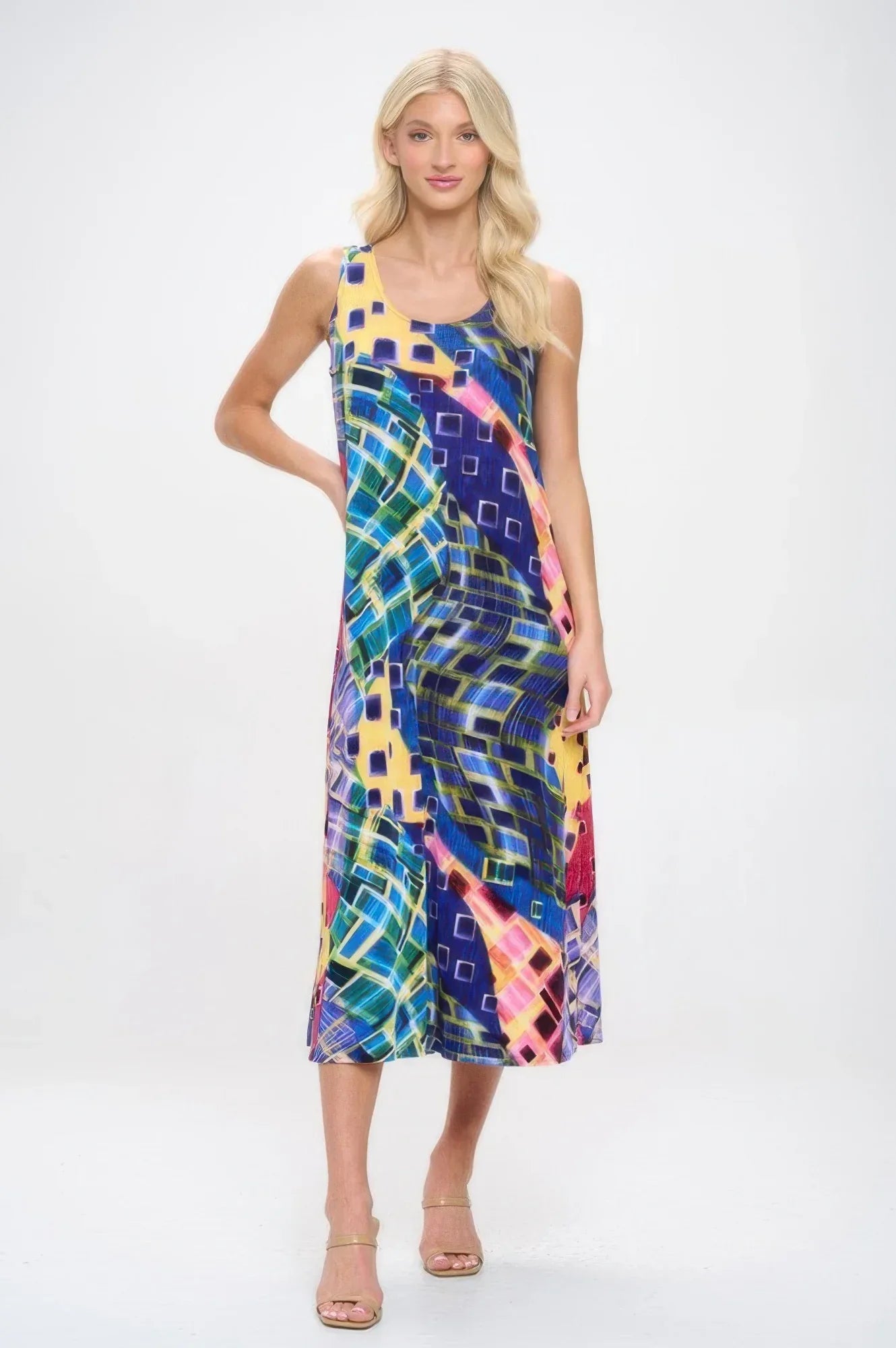 Print Bns Tank Long Dress | Mixtshop LLC Main image