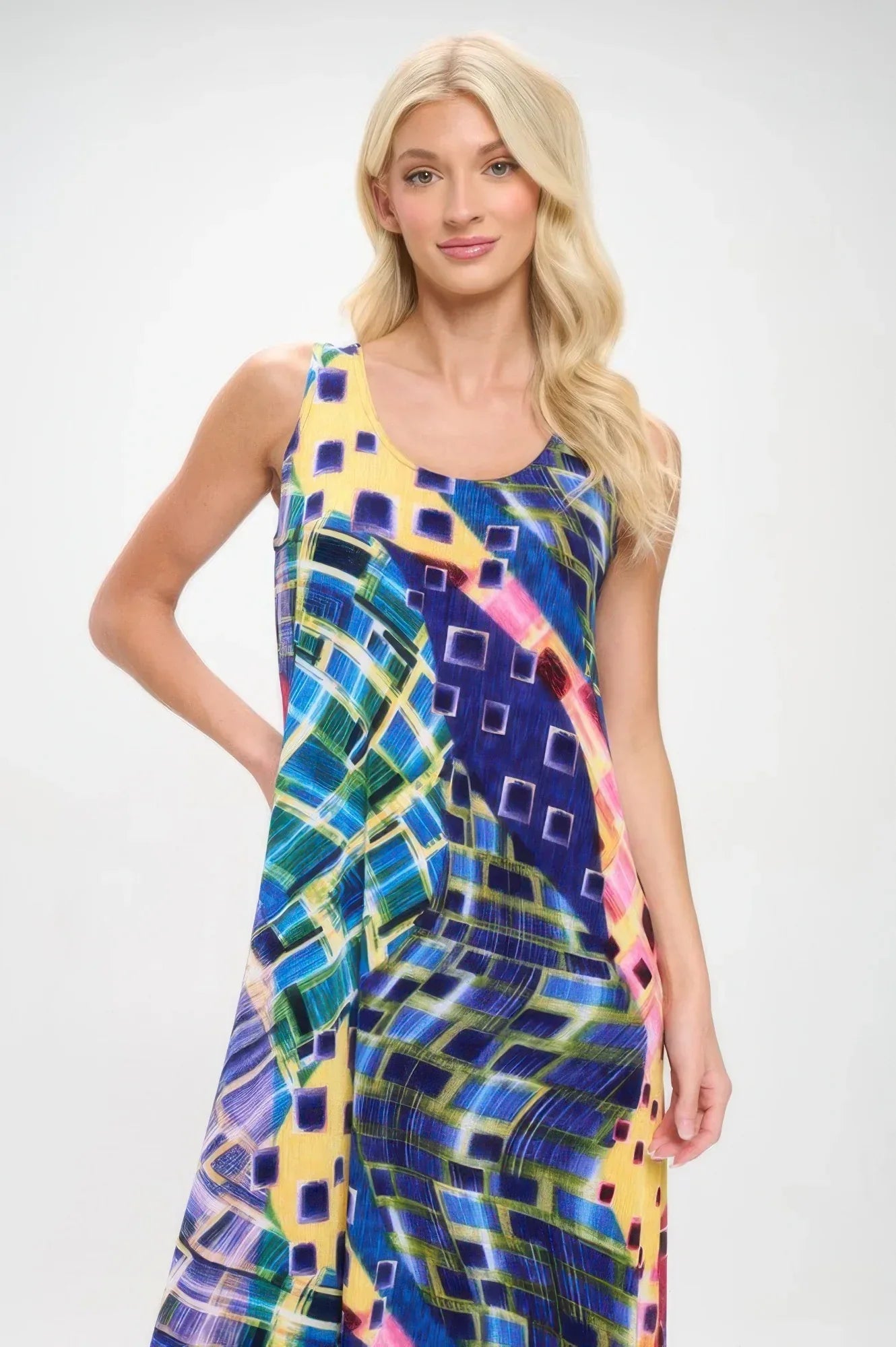 Print Bns Tank Long Dress | Mixtshop LLC