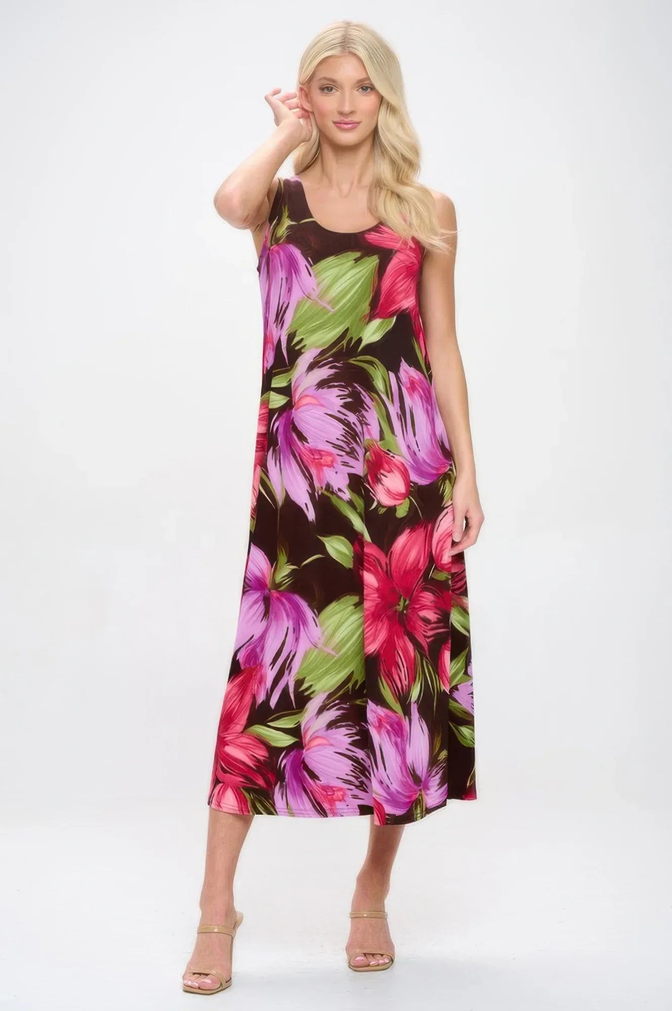 Print Bns Tank Long Dress | Mixtshop LLC
