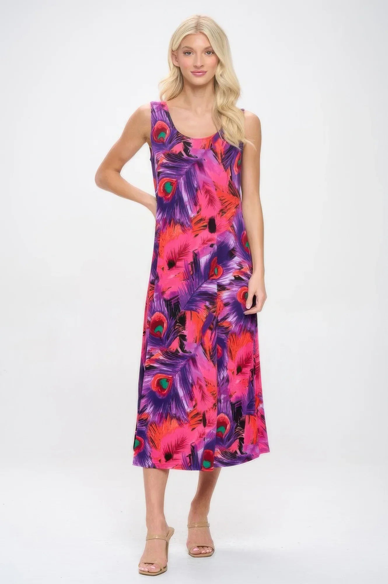 Print Bns Tank Long Dress | Mixtshop LLC Main image