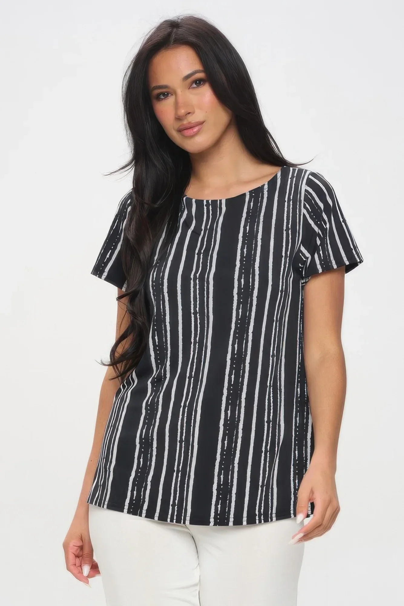Plus Size Hit Boat Nk Short Sl Top | Mixtshop LLC