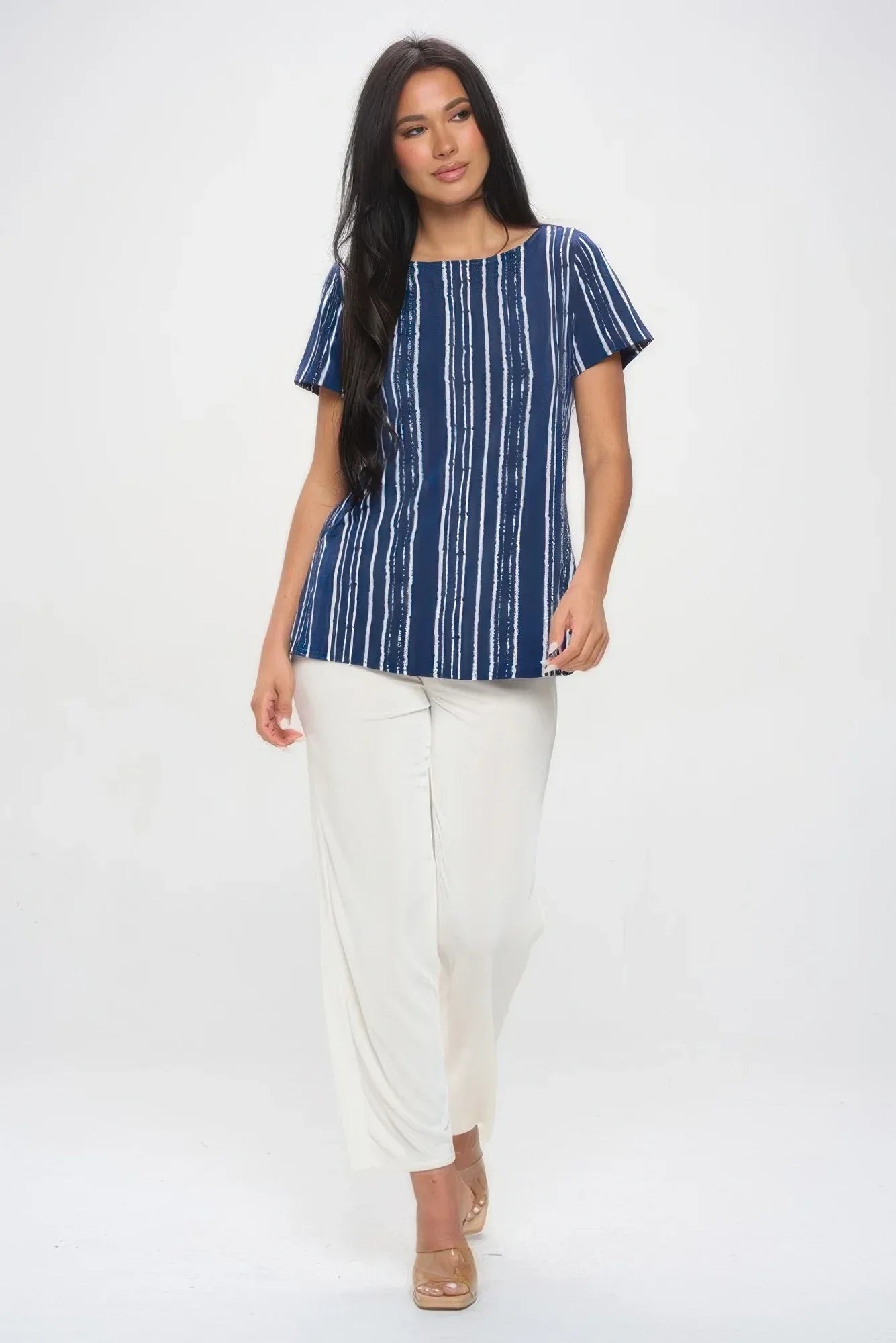 Plus Size Hit Boat Nk Short Sl Top | Mixtshop LLC