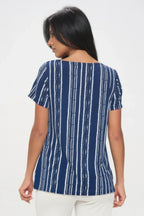 Plus Size Hit Boat Nk Short Sl Top | Mixtshop LLC