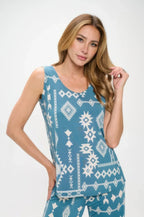 Bg Print Sleeveless Tank Top | Mixtshop LLC