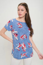 Plus Size Hit Boat Nk Short Sl Top | Mixtshop LLC