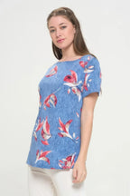 Plus Size Hit Boat Nk Short Sl Top | Mixtshop LLC