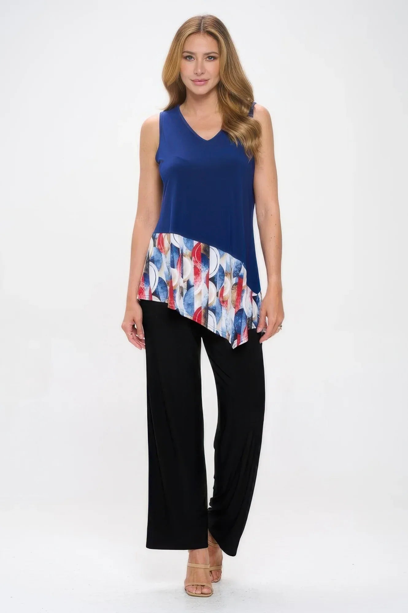 Hit Sleeveless Contrast Top Secondary image