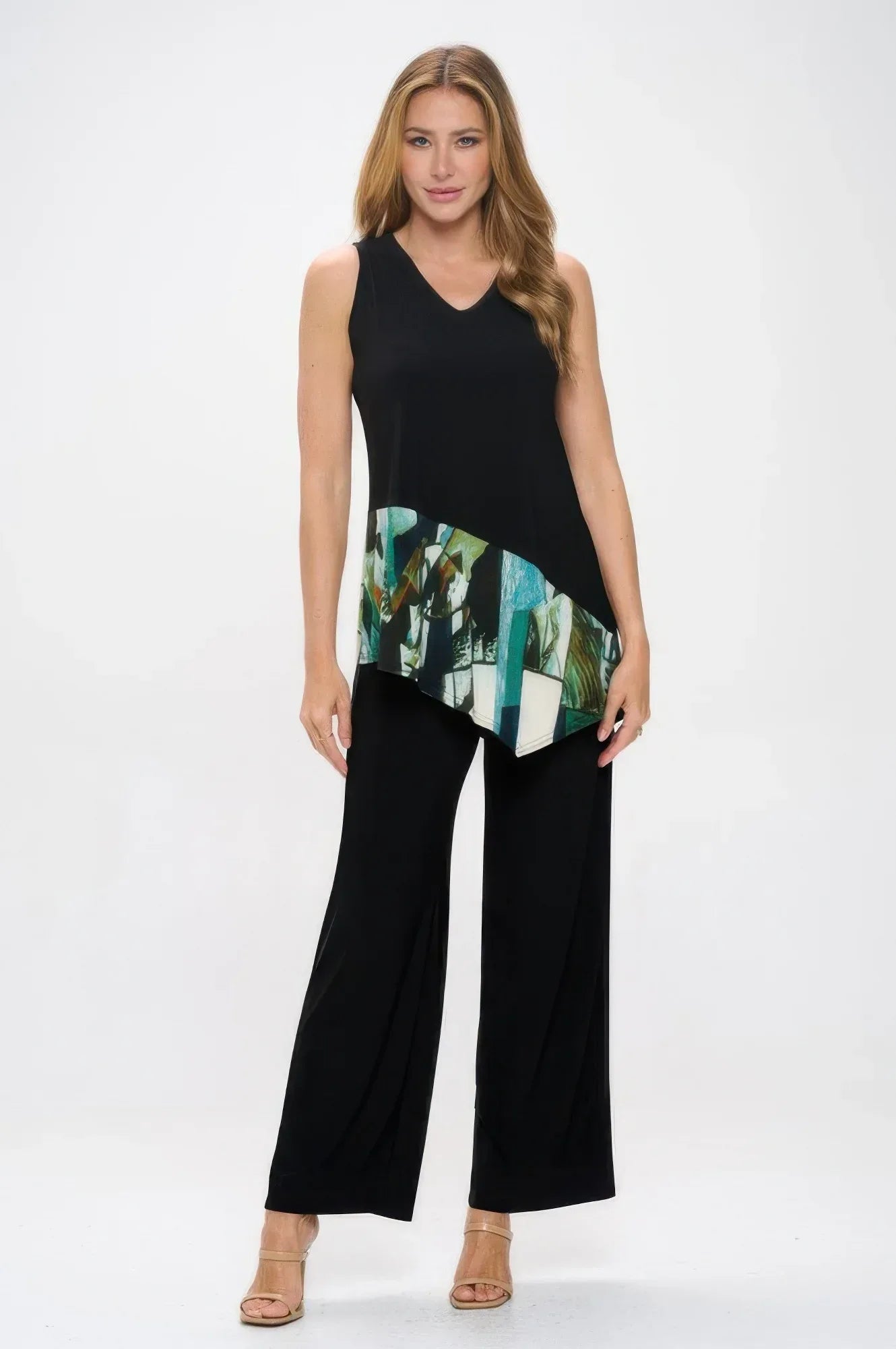 Hit Sleeveless Contrast Top Secondary image