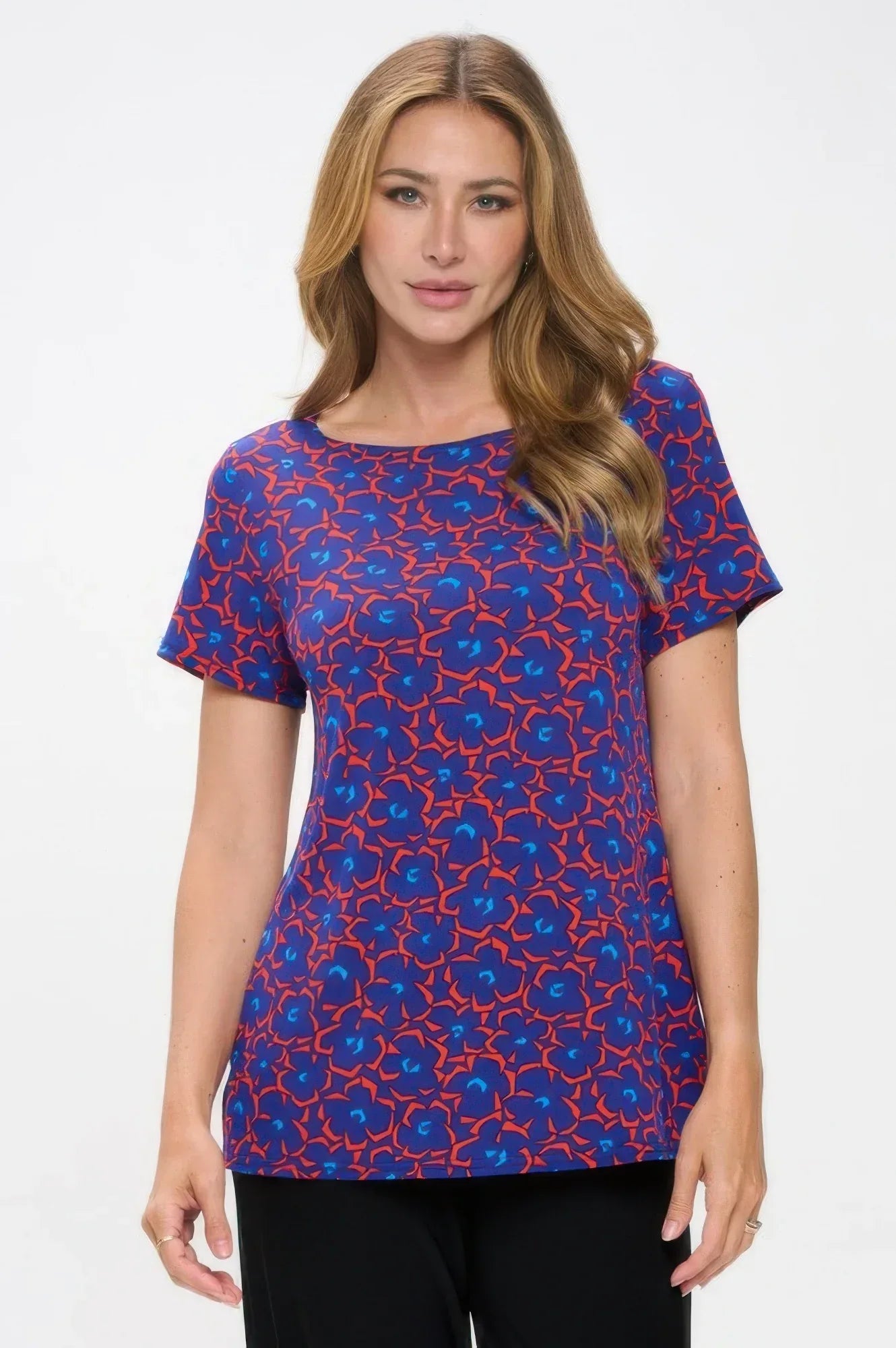Hit Boat Neckline Short Sleeve Top | Mixtshop LLC Main image