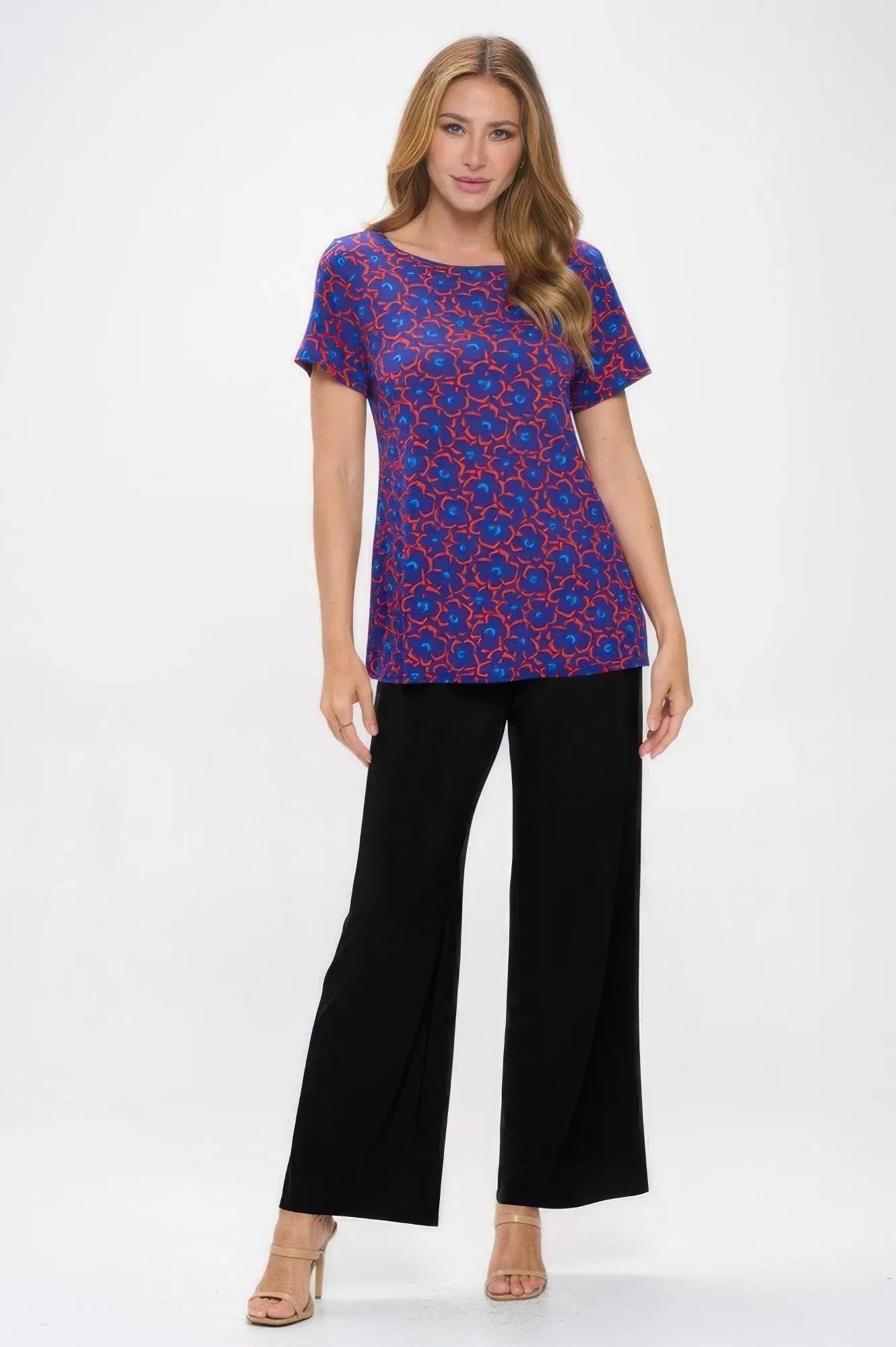 Hit Boat Neckline Short Sleeve Top Secondary image