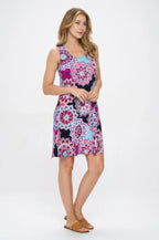 Print Sleeveless Tank Dress | Mixtshop LLC