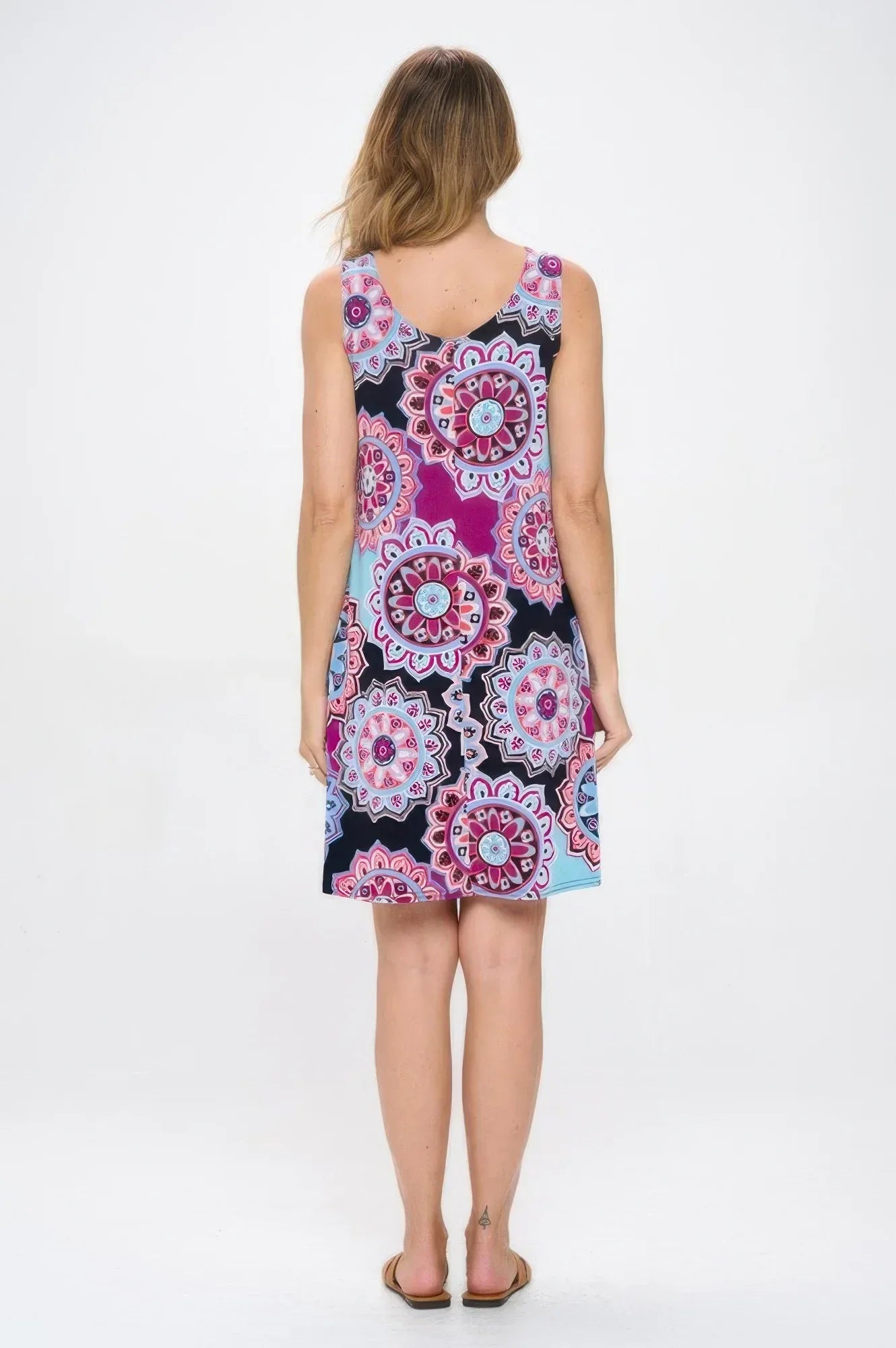 Print Sleeveless Tank Dress | Mixtshop LLC