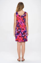 Print Sleeveless Tank Dress | Mixtshop LLC