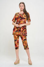 Matching Capri Pant Set In Plus Size | Mixtshop LLC