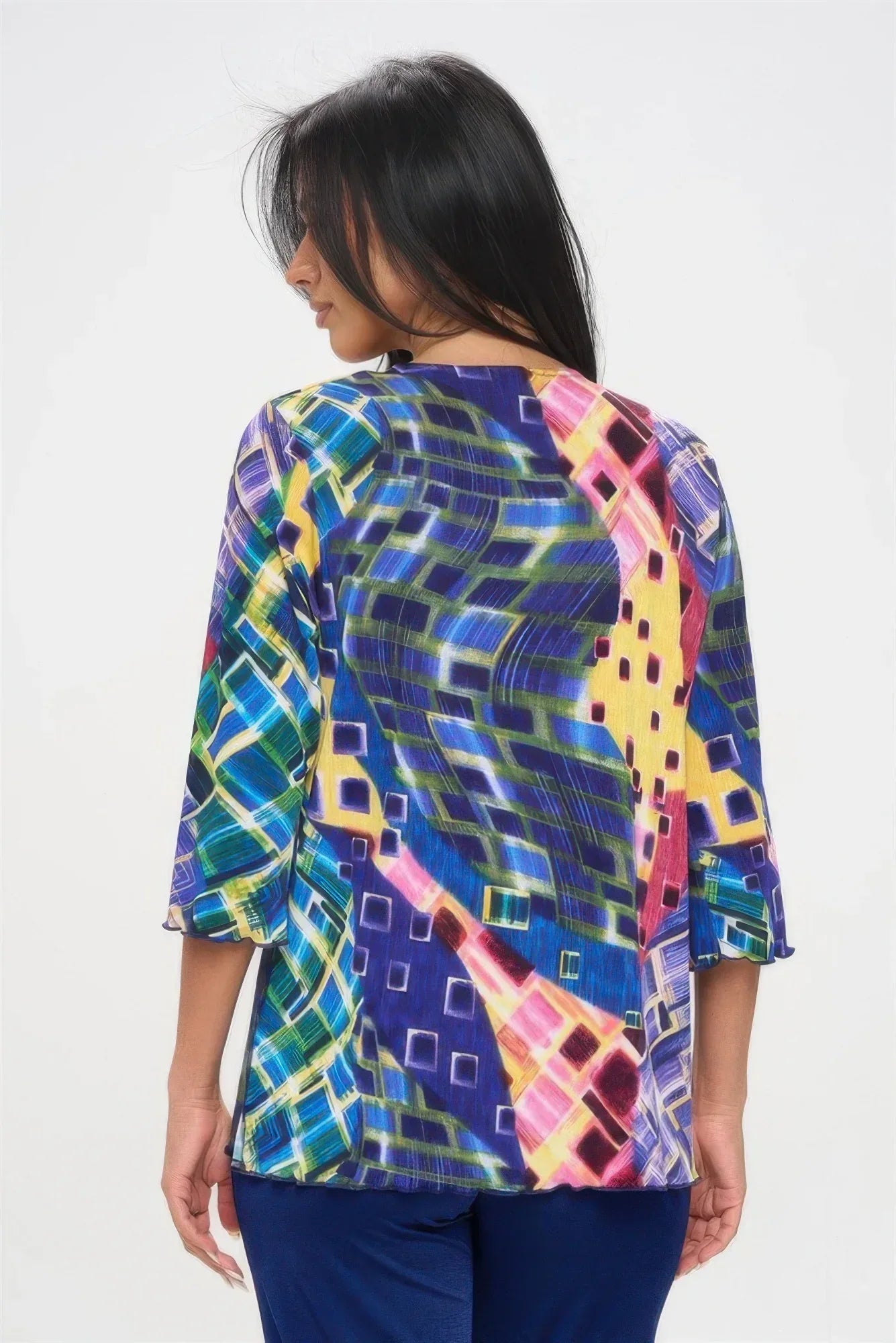 Print Quarter Sleeve Top Secondary image