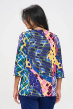 Print Quarter Sleeve Top | Mixtshop LLC