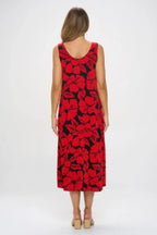 Hibiscus Sunset Slinky Tank Dress | Mixtshop LLC