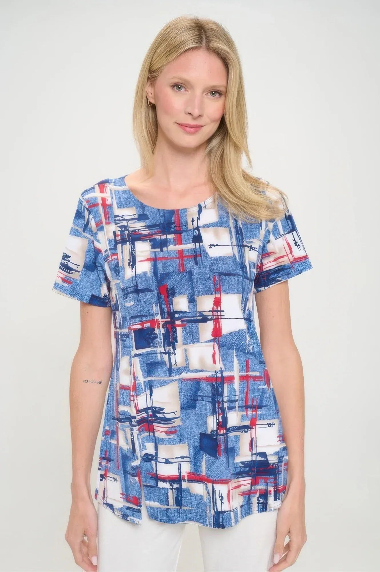 Hit Round Neck Short Sleeve Slit Top | Mixtshop LLC
