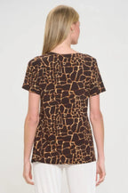 Hit Round Neck Short Sleeve Slit Top | Mixtshop LLC