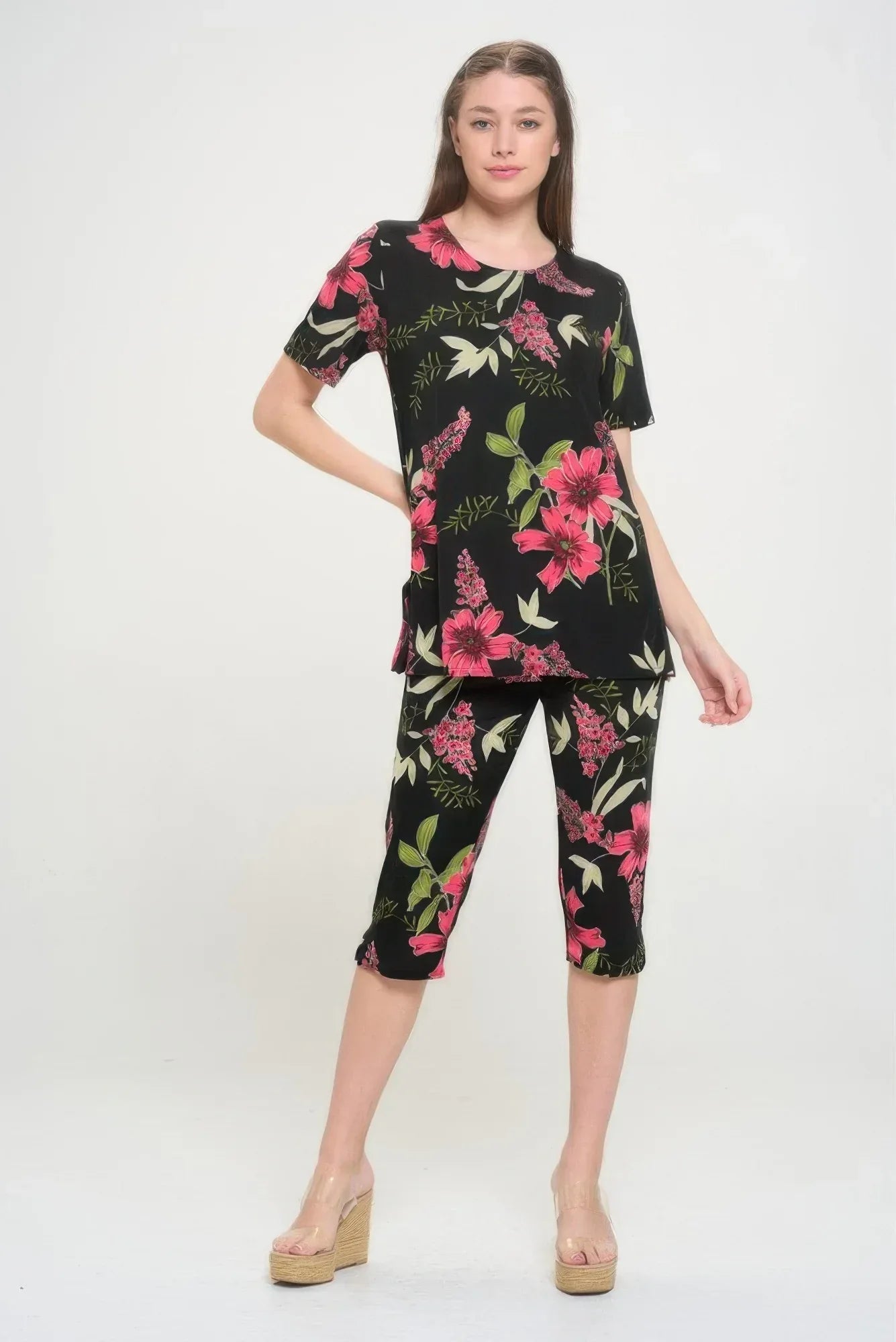 Print Bns Capri Pants Set | Mixtshop LLC