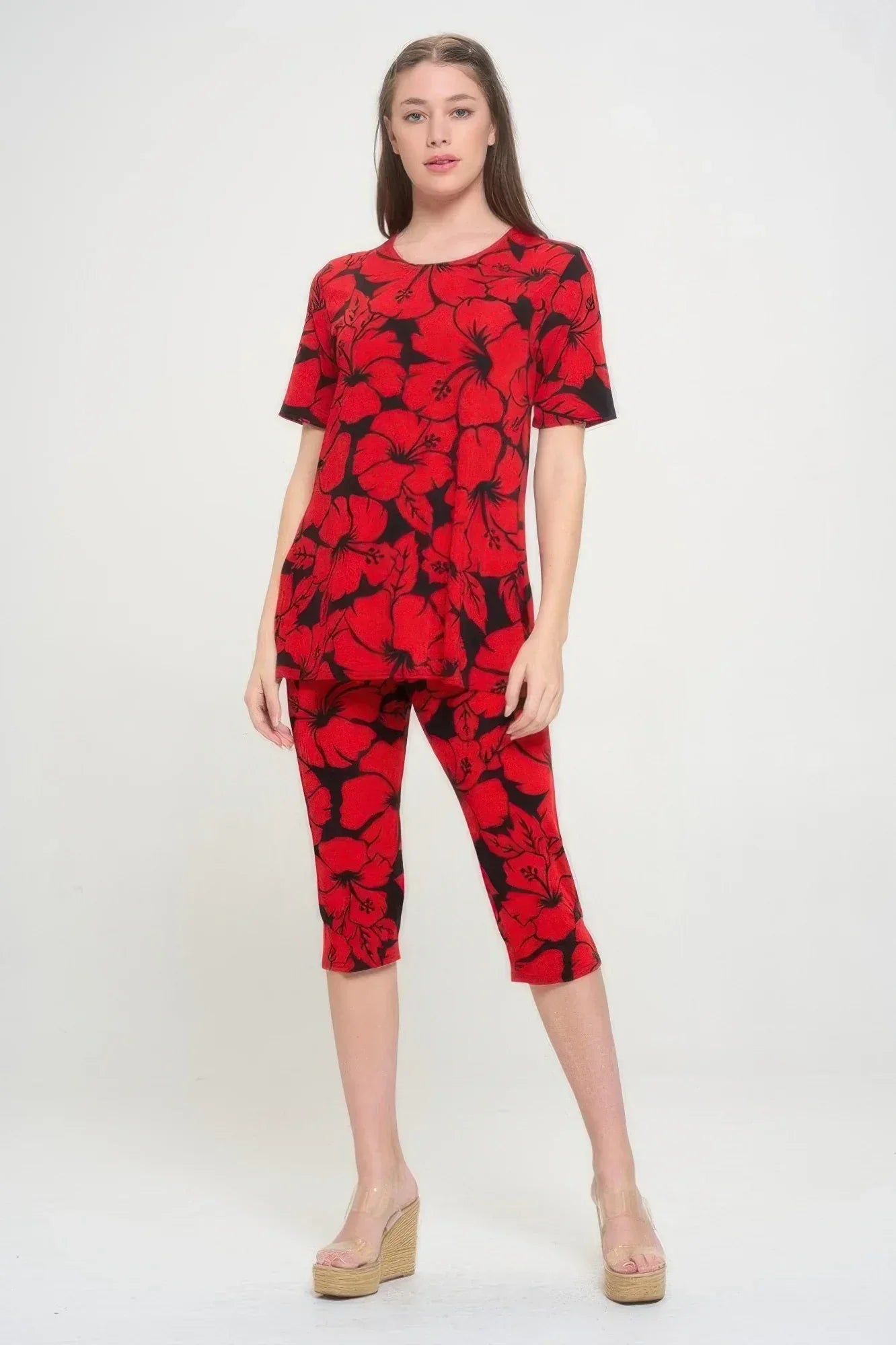 Print Bns Capri Pants Set | Mixtshop LLC Main image